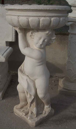 amar-manufatti in cemento-statua Putto con calice