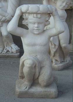amar-manufatti in cemento-statua Putto supporto