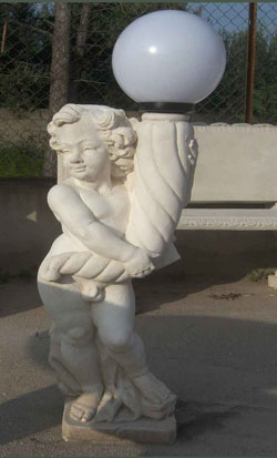 amar-manufatti in cemento-statua portalampada