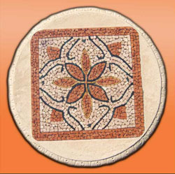 amar-manufatti in cemento-tavolo circolare mosaico