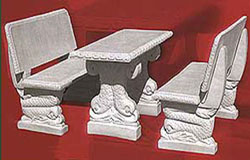 amar-manufatti in cemento-Tavolo rettangolare con panchine