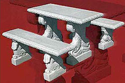 amar-manufatti in cemento-tavolo rettangolare con panche